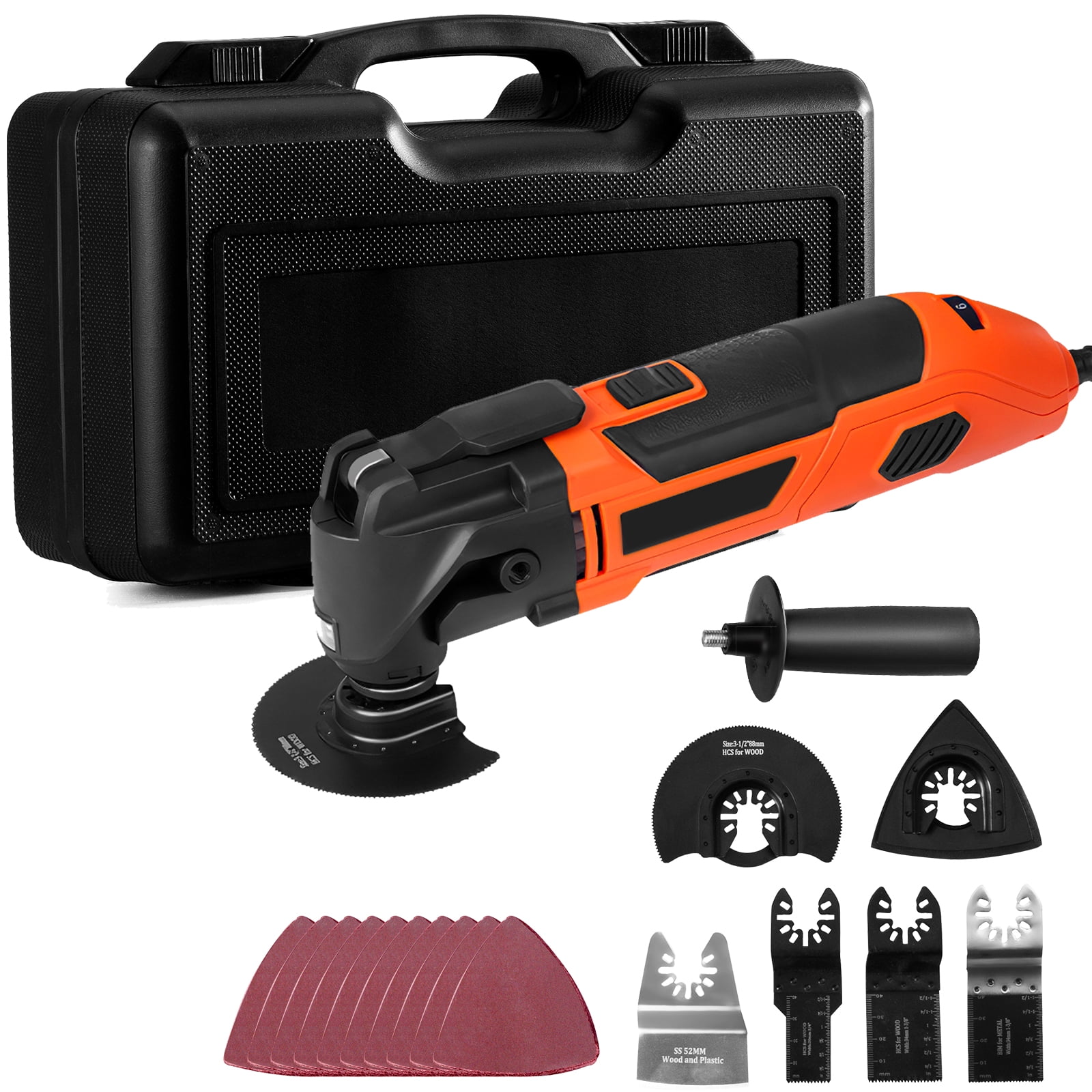 Vevorbrand Oscillating Multi Tool 11000-22000 OPM 6 Variable Speeds 3.1 Oscillating Angle, Size: 11000 RPM to 22000 RPM