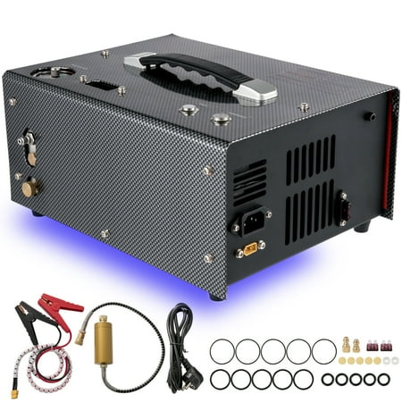 VEVORbrand PCP Air Compressor 12V DC, PCP Compressor 4500 Psi, Paintball Air Compressor 30MPa Portable PCP Air Rifle Pump 110V AC, Auto-shutoff Paintball Scuba Tank Compressor Pump