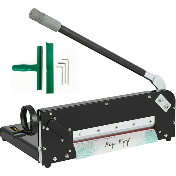 VEVORbrand Paper Cutter 12inch A4 Commercial Heavy Duty Paper Cutter 300 Sheets 45HRC Hardness Stack Cutter Metal Base Desktop Stack Cutter for Home Office