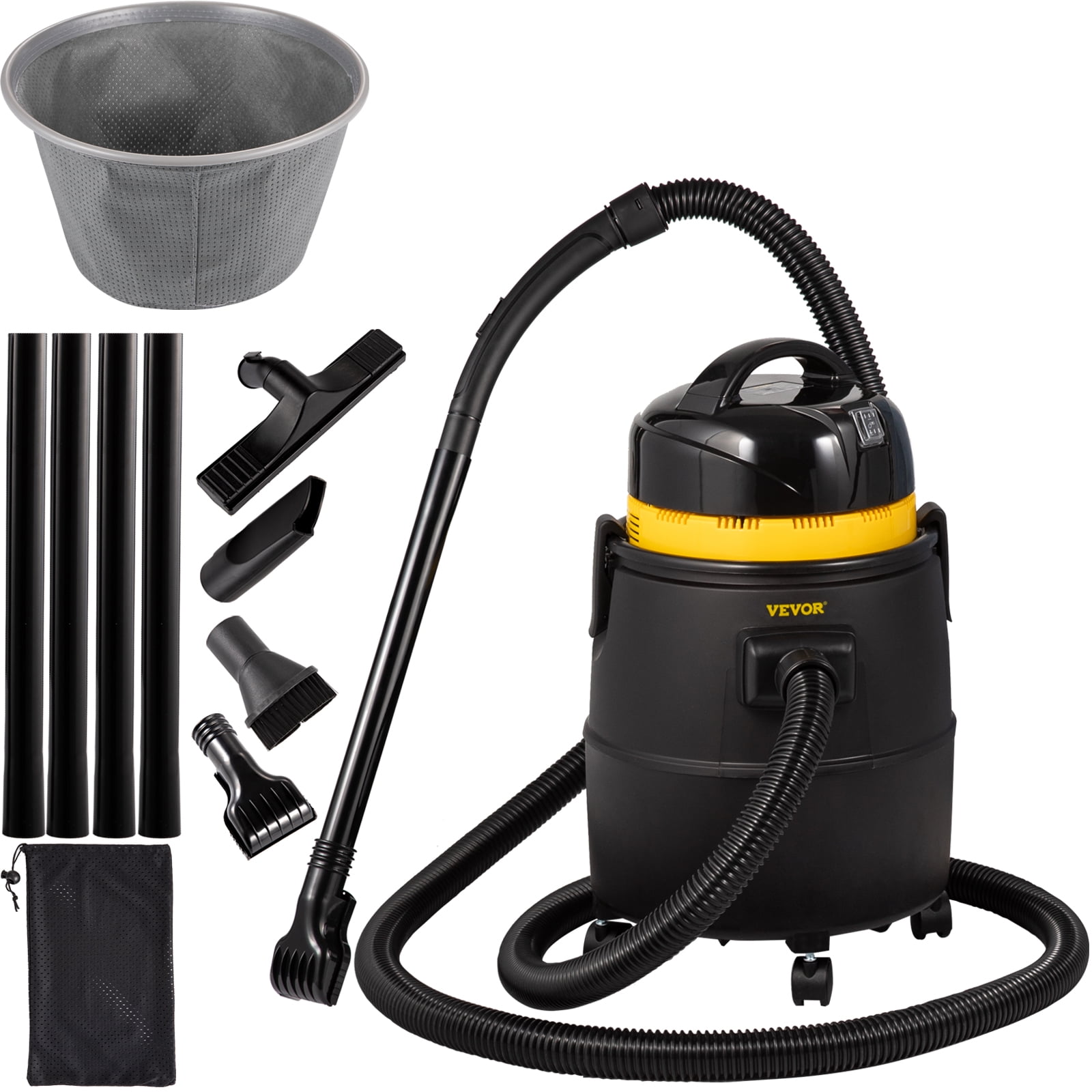 VEVOR 1400W Black and Yellow Pond Vacuum Cleaner with Accessories
