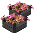 thumbnail image 1 of VEVORbrand Raised Metal Garden Bed 2 pcs, 24"x24"x12" Steel Garden Bed, Square Planter Box, Plant Raised Garden Bed Kit Outdoor Compost Garden Bed, 1 of 9