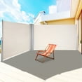 thumbnail image 1 of VEVORbrand Retractable Side Awning 236" x 71",Double Retractable Patio Screen Waterproof, Retractable Room Divider Creamy-White for Privacy, Garden, Outdoor, Patio and Terrace, 1 of 10