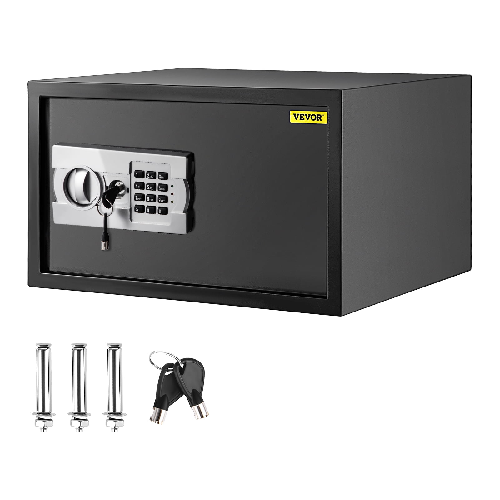 VEVORbrand Security Safe Box 1.1 Cubic Feet, Safe Deposit Box Black