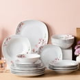 thumbnail image 1 of VEWEET 24-Piece Porcelain Dinnerware Set, Ivory White Dinner Set, Service for 6, 1 of 7