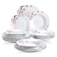 thumbnail image 1 of VEWEET, Series Annie, 18-Piece Porcelain Dinnerware Sets, Ivory White Dinner Set , Service for 6, 1 of 9