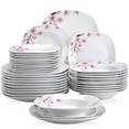 thumbnail image 1 of VEWEET, Series Annie, 36-Piece Porcelain Dinnerware Sets, Ivory White Dinner Set , Service for 12, 1 of 8