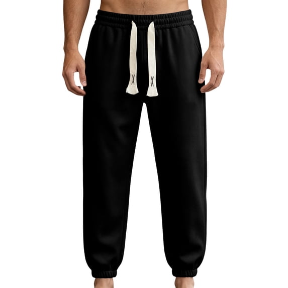 VEXRO Jogger Pants for Men Casual Loose Fit Elastic Waisted Drawstring with Pockets Soft Fleece Sweatpants