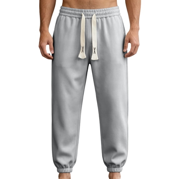 VEXRO Jogger Pants for Men Casual Loose Fit Elastic Waisted Drawstring with Pockets Soft Fleece Sweatpants