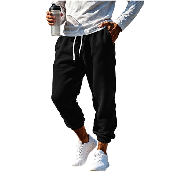VEXRO Mens Active Jogger Pants Elastic Waist Drawstring Loose Casual Sweatpants with Pockets