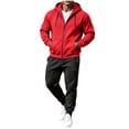 thumbnail image 1 of VEXRO Mens Hoodies 2 Piece Outfits Fleece Workout Casual Sweatpant and Drawstring Sweatshirts Fall Winter Hooded Sets, 1 of 9