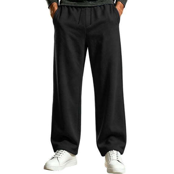 VEXRO Sweatpants for Men Loose Fit Elastic Waisted Drawstring Soft Casual Wide Leg Pants with Pockets