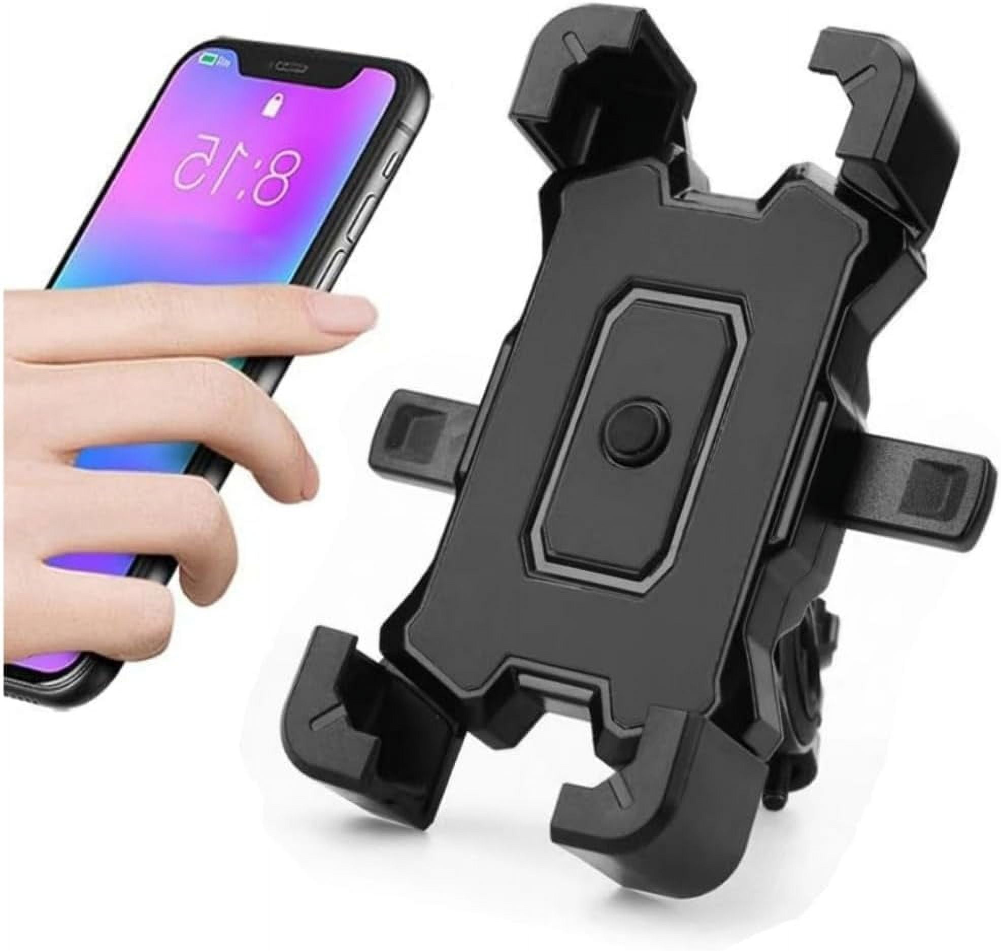 VEYDAMI Bicycle Phone Holder Motorcycle Handlebar Cell Phone Mount Clamp One Hand Operation ATV Scooter Bike Phone Walmart