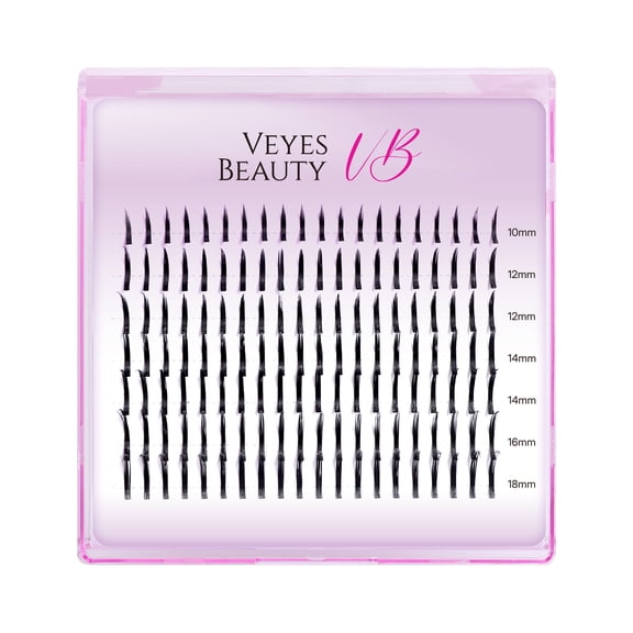 VEYESBEAUTY Flash Spike Lash Clusters  Designed for Manga Anime Wet-Look Spike Styling with Wider 1.5mm Base for Easy Application, Lightweight Layering Lashes for Definition Dimension at Home