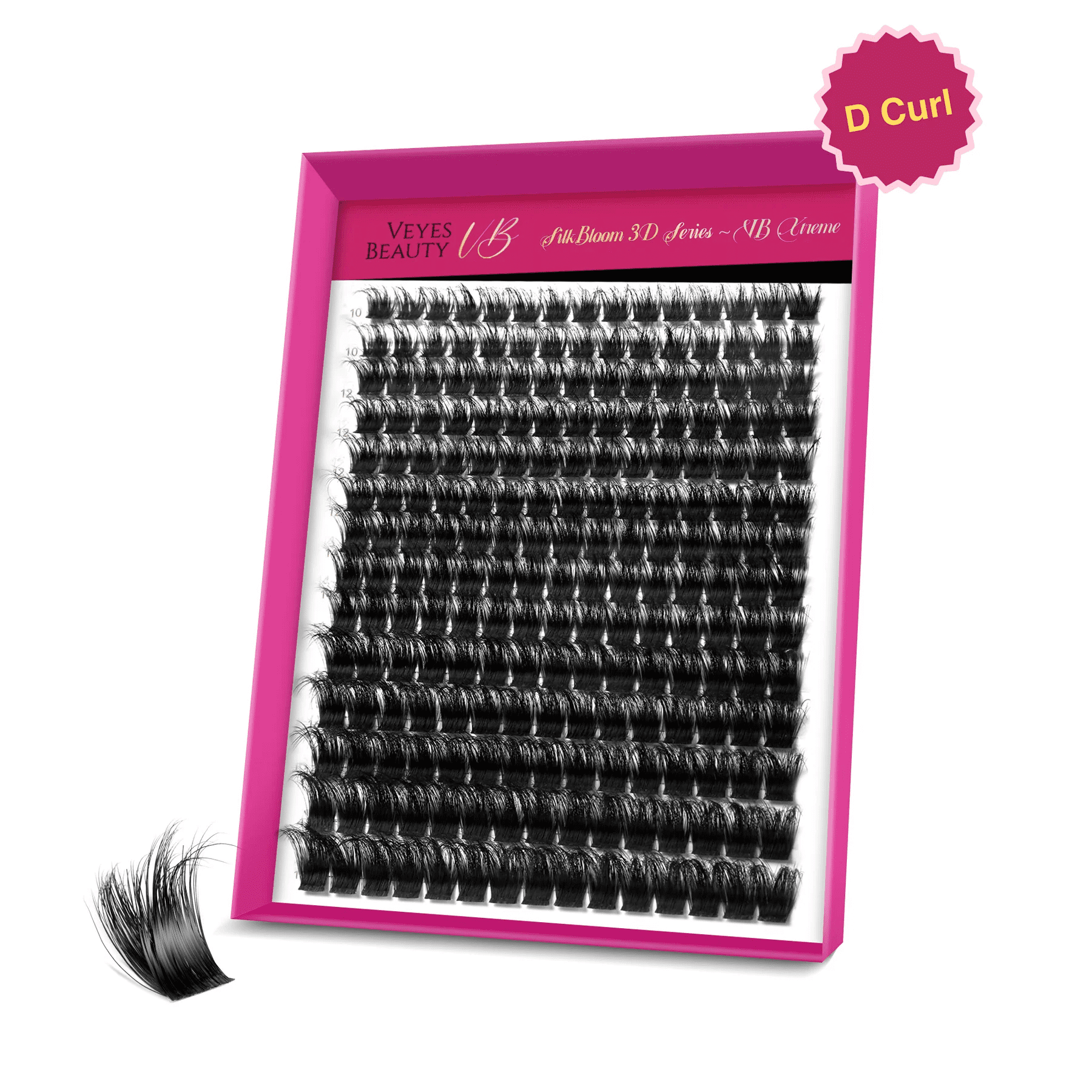 VEYESBEAUTY VB-Xtreme DIY False Eyelashes Cluster Lash Book Newbie's Five-Second Invisible Band Black Lashes