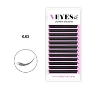 VEYESINC Cashmere Lashes 0.03 D Curl   Faux Mink Individual Volume Lashes, Soft & Natural for Professionals 8-16mm Mix