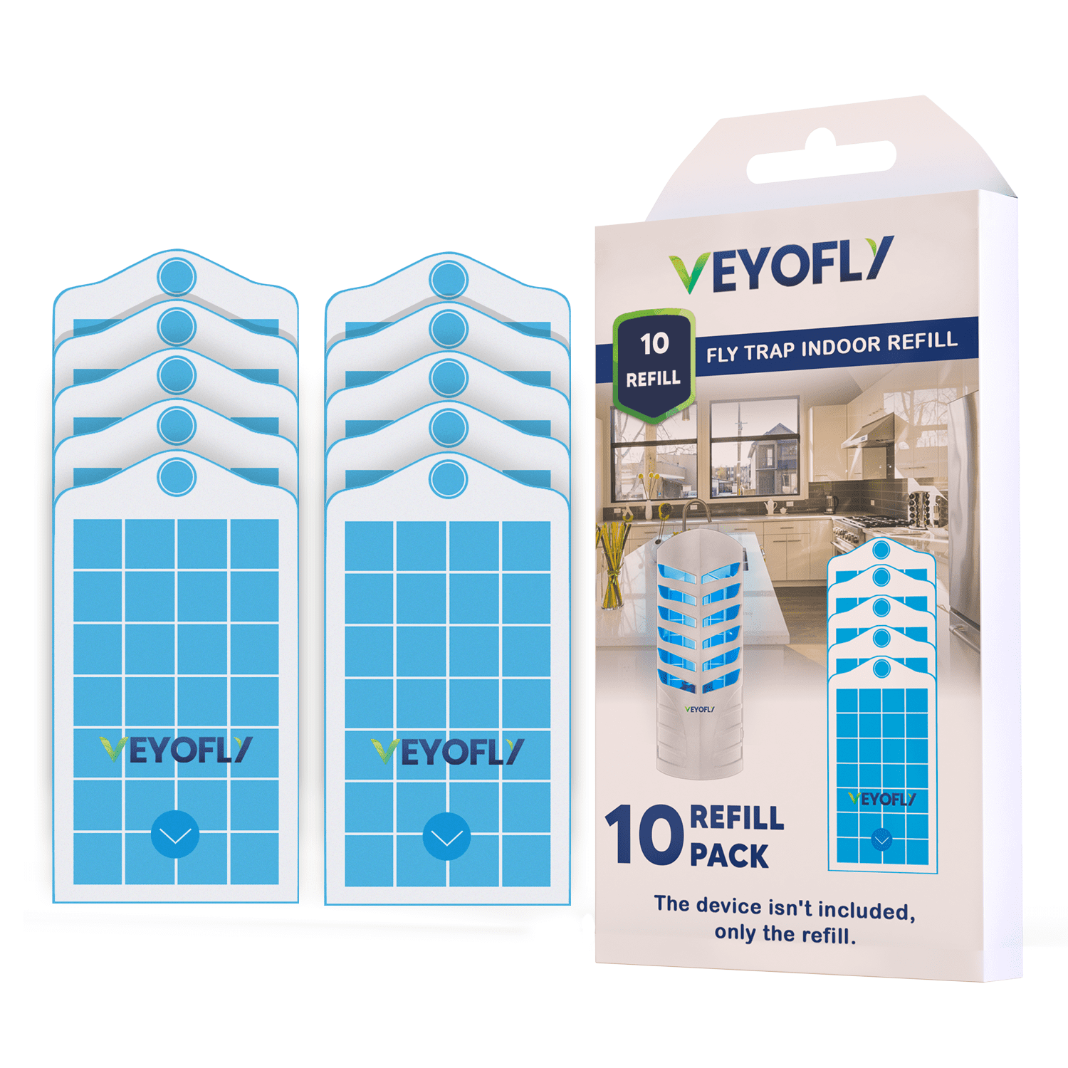 Veyofly Indoor Refill Flying Insect Trap Catcher, Home Use 10-Pack