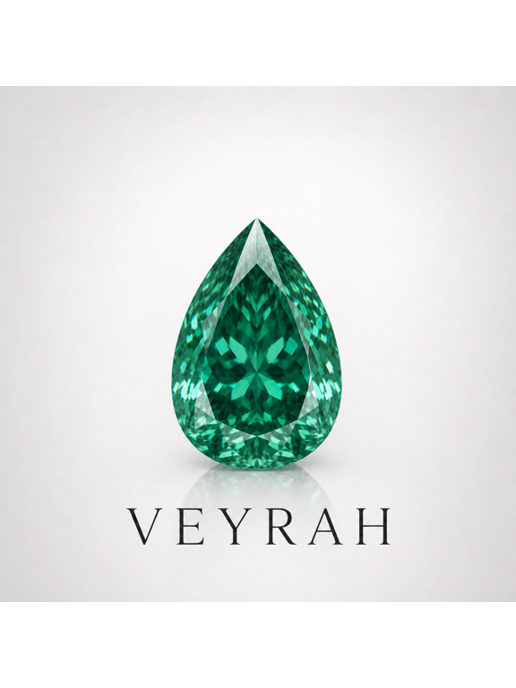 Green Pear Cut Loose Moissanite Stone, Lab Created Teardrop Gemstone for Rings, Necklaces, Earrings and Custom Jewelry Making