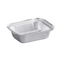 VEZEE 2.25lbs Disposable Aluminum Oblong Foil Pan 50 Pcs Only Pans