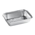 thumbnail image 1 of VEZEE 2.25 lbs Disposable Aluminum Oblong Foil Pan 100 Pcs Only Pans, 1 of 5