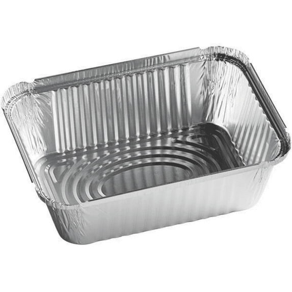 VEZEE 5-lbs Disposable Aluminum Oblong Foil Pan 10 Pcs Only Pans
