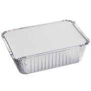 VEZEE 5-lbs Disposable Aluminum Oblong Foil Pan 10 Pcs With Board Lids