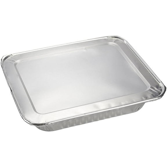 VEZEE 9x13 Half Size Aluminum Disposable Pans - Serve Various Delicacies for Events - 100 Counts