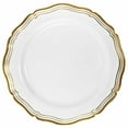 thumbnail image 1 of VEZEE Aristocrat Collections Dinner Plate White & Gold 10.25" Pack of 40, 1 of 3