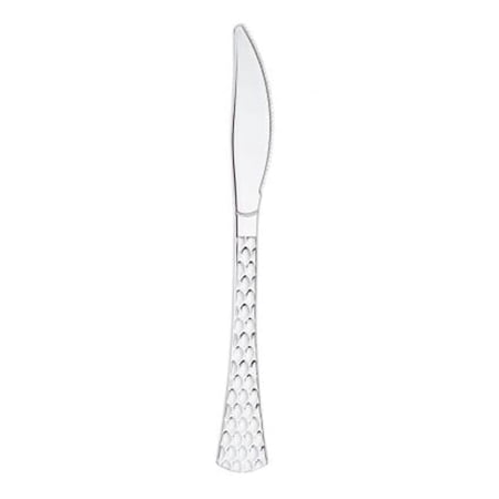 VEZEE Glamour Collection Extra Heavyweight Disposable Knifes Silver Pack of 20