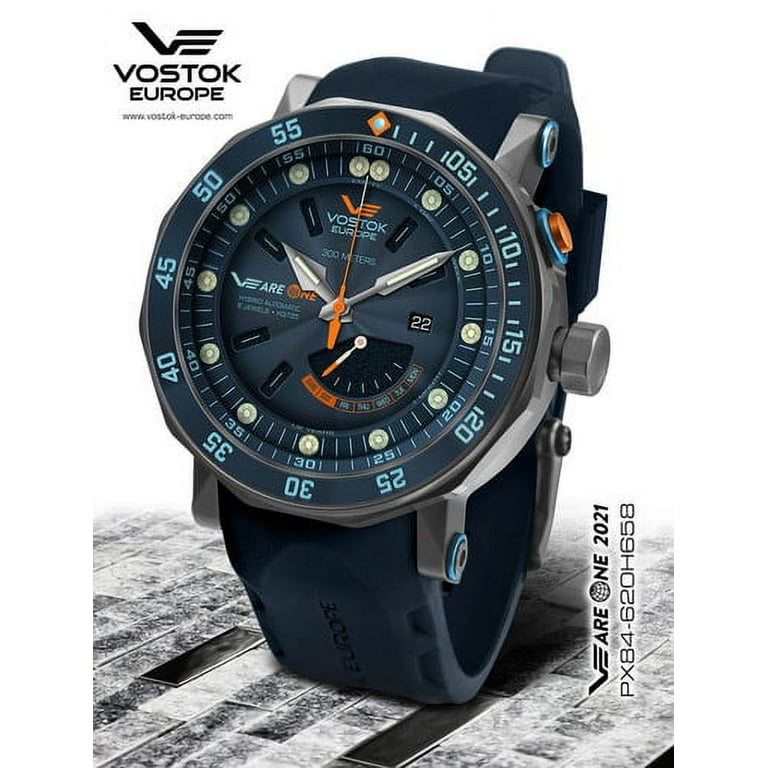 VEareONE 2021 Blue Hybrid Automatic Titanium Watch PX84 620H448