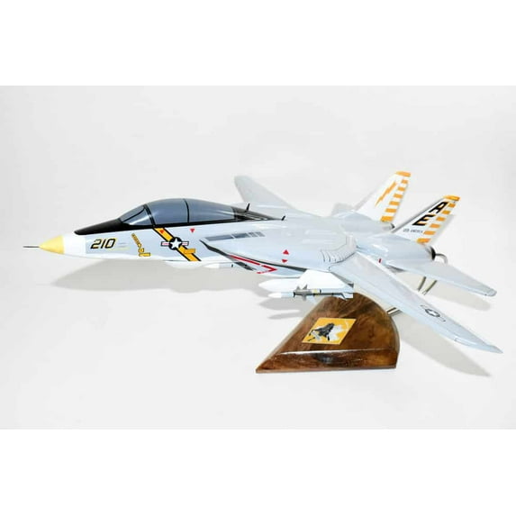 VF-142 Ghostriders F-14a (1977) Tomcat Model, 1/42 (18") Scale, Mahogany, Navy, Fighter