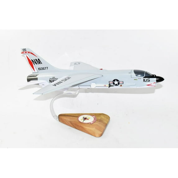 VF-191 Satan’s Kittens F-8 (1968) Model,Vought F-8 Crusader,18",Mahogany Scale Model