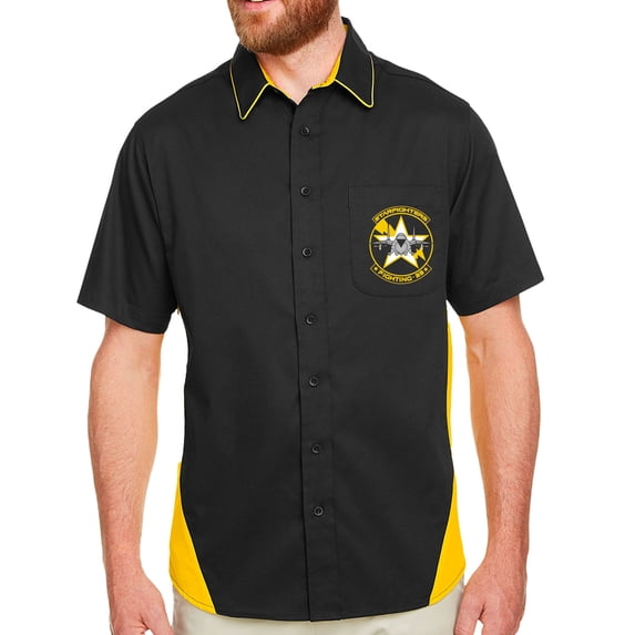 VF-33 Starfighters Double Sided Colorblock Short Sleeve Shirt-3XL