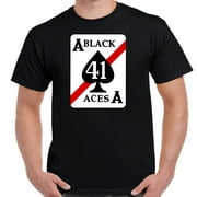 VF-41 Black Aces Black Adult Shirt-Large