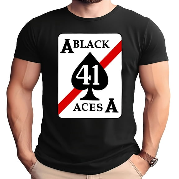 VF-41 Black Aces Black Adult Shirt-Large