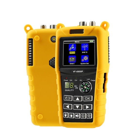 VF 6800P Satellite Finder DVB-T2 DVB-S2 DVB-C MPEG4 Digital Sat Finder Meter 2.4 Inch LCD HD For TV Tuner ,Outdoor Work