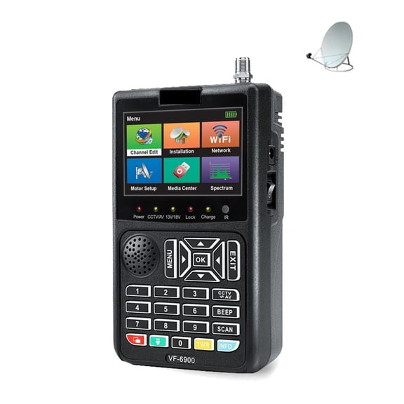 VF-6900 Satellite Finder HD Digital Meter For Satellite Receiver 1080P HD,DVBS/S2 Satfinder Handhel Meter CCTV AHD 8MP Sat Finde ,Easy to Carry