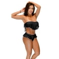 thumbnail image 1 of VF-Sport - Bikini, Fringe Bandeau, Two Piece Set (Black, 2X), 1 of 4