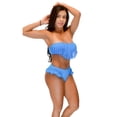 thumbnail image 1 of VF-Sport - Bikini, Fringe Bandeau, Two Piece Set (Turquoise, 3X), 1 of 4