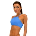 thumbnail image 1 of VF-Sport - Bikini Top, High Neckline Halter (Turquoise, L), 1 of 6