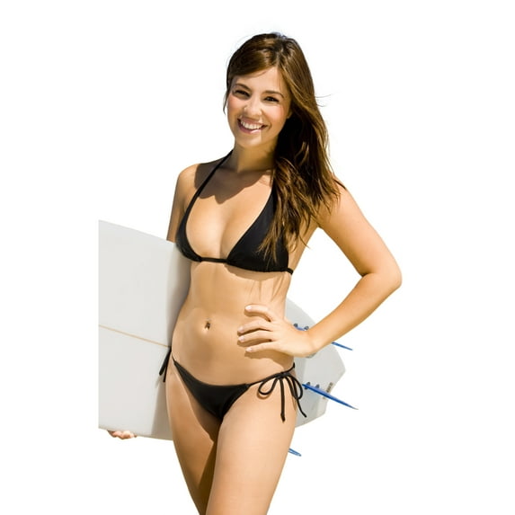 VF-Sport - Bikini, Triangle Top and Tie Bottom, Two Piece Set (Black, Small)