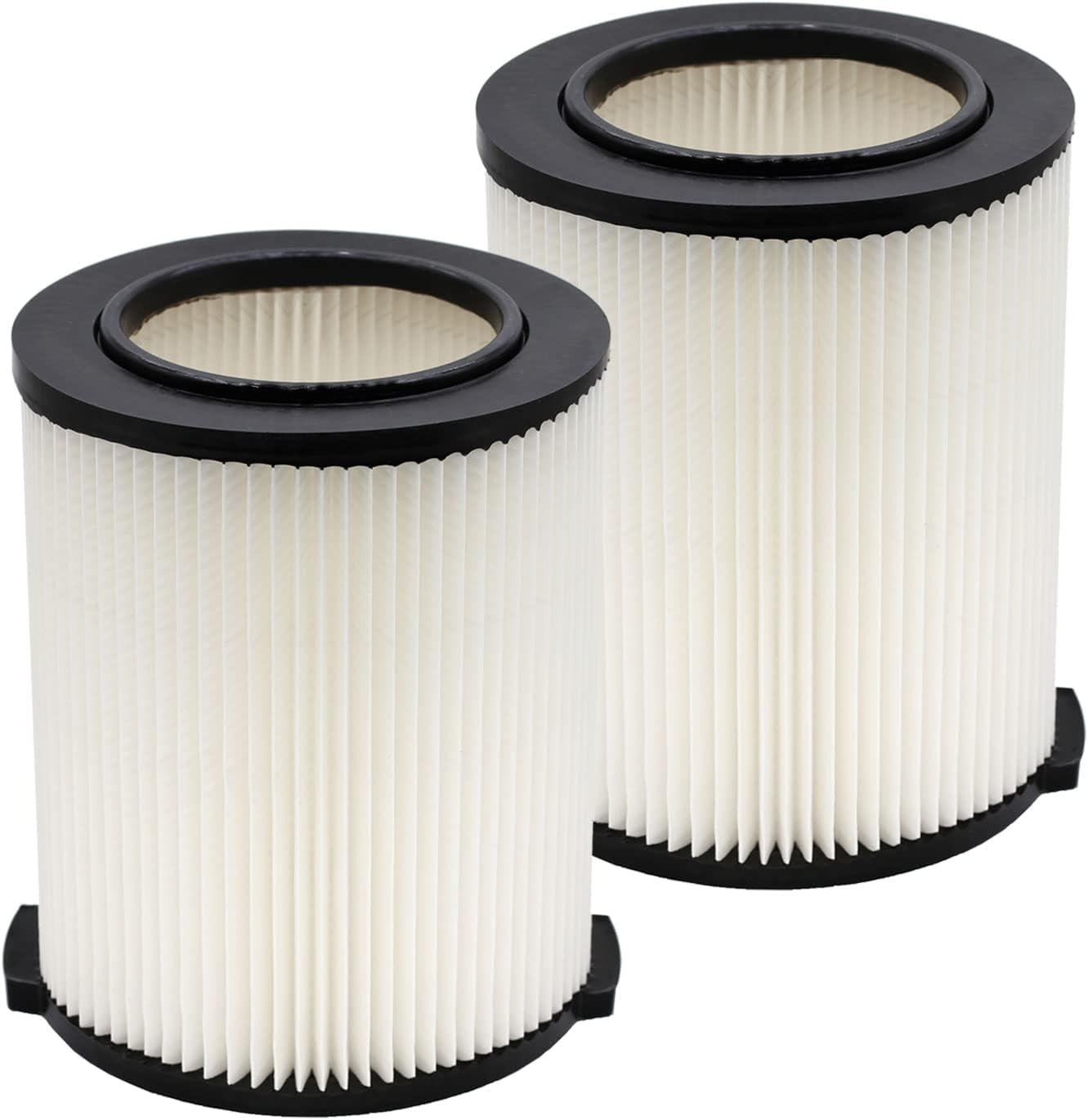 2 Pack White Reusable Wet/Dry Vacuum Filters