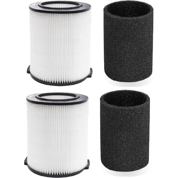 VF4000 Filter Replacement for Ridgid Shop Vac Filters 5-20 Gallon Ridgid Vacuum Filter 6-9 Gallon Husky Vacuum, with 2 Foam Sleeve 2 Filter