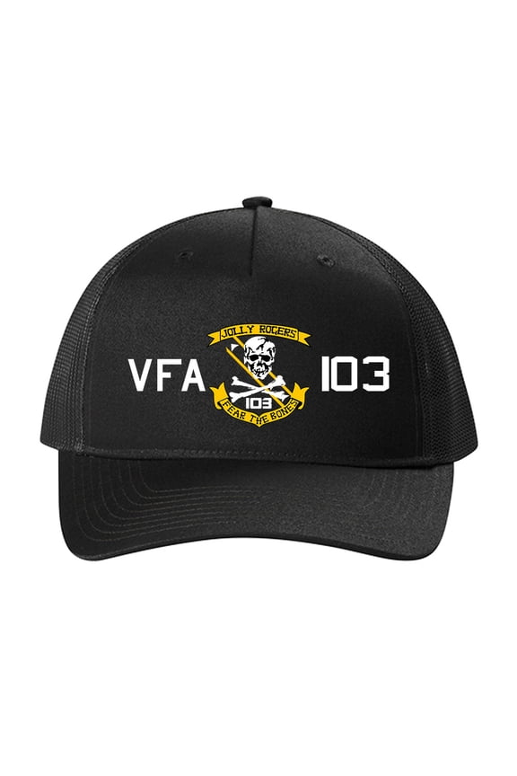 VFA-103 Jolly Rogers Printed 5 Panel Trucker Cap
