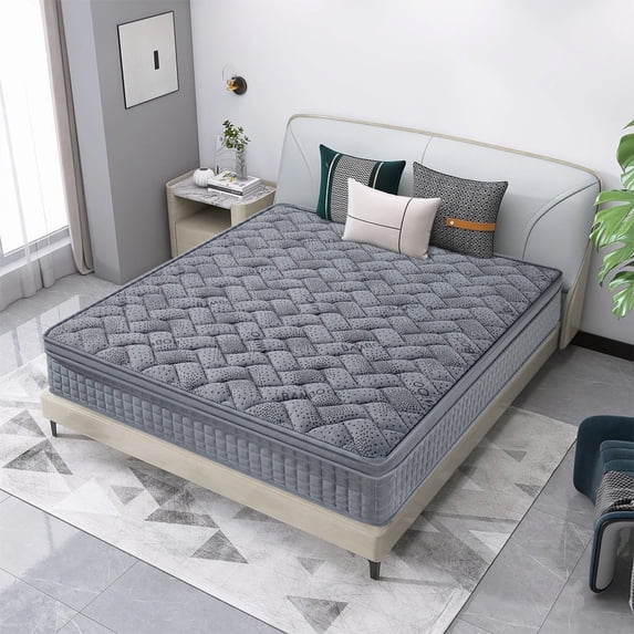 VFD 10 inch Full Size Hybrid Mattress - Medium Firm, Memory Foam & Pocket Springs, Motion Isolation, Edge Support, Pressure Relief, Ships Compressed