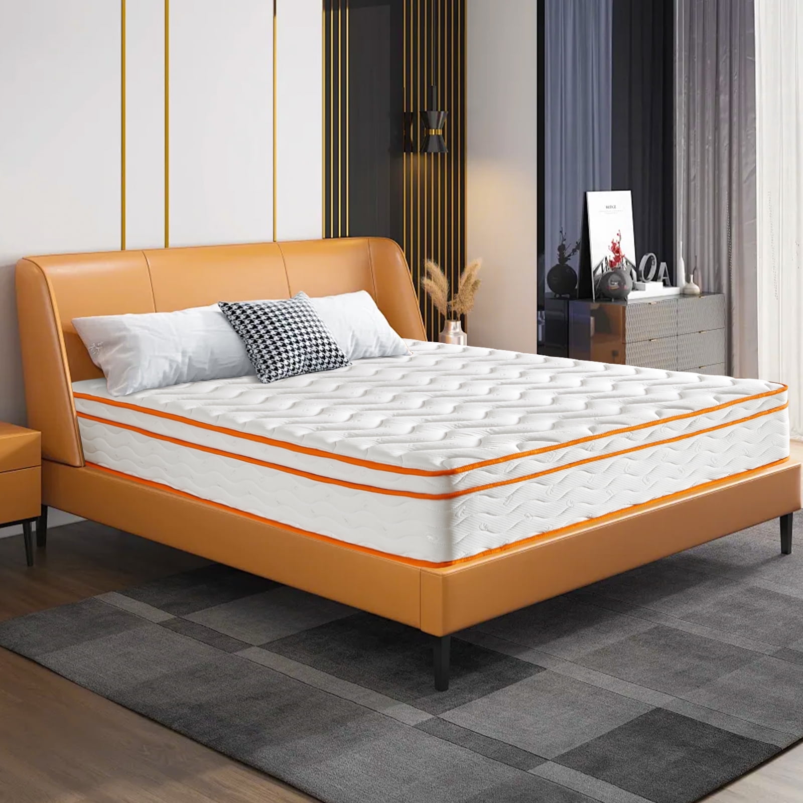 VFD 10 inch Twin XL Size Hybrid Mattress - Medium Firm, Memory Foam & Pocket Springs, Motion Isolation, Edge Support, Pressure Relief, Ships Compressed