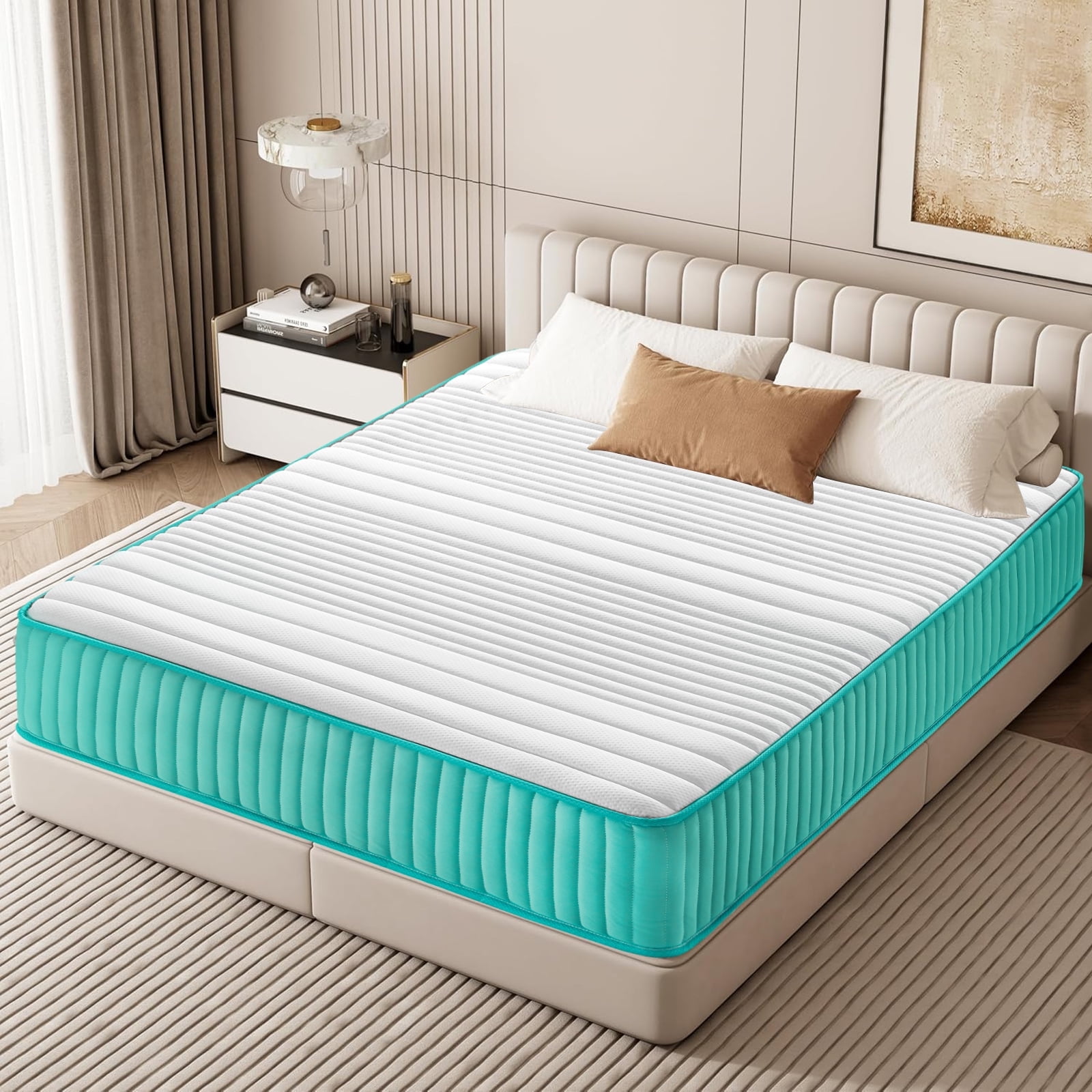 VFD 12 inch Full Size Hybrid Mattress - Medium Firm, Memory Foam & Pocket Springs, Motion Isolation, Edge Support, Pressure Relief, Ships Compressed