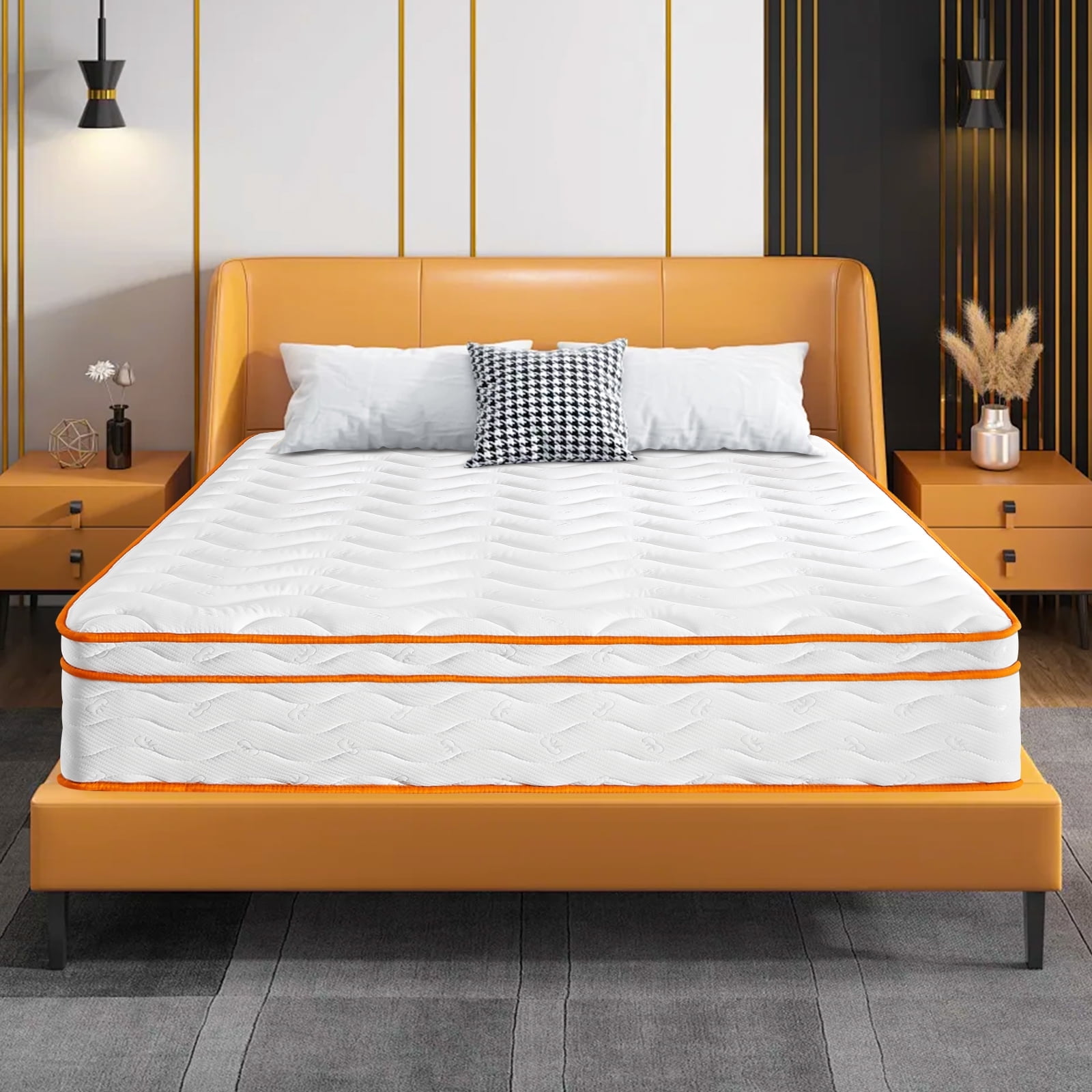 VFD 12 inch Full Size Hybrid Mattress - Medium Firm, Memory Foam & Pocket Springs, Motion Isolation, Edge Support, Pressure Relief, Ships Compressed