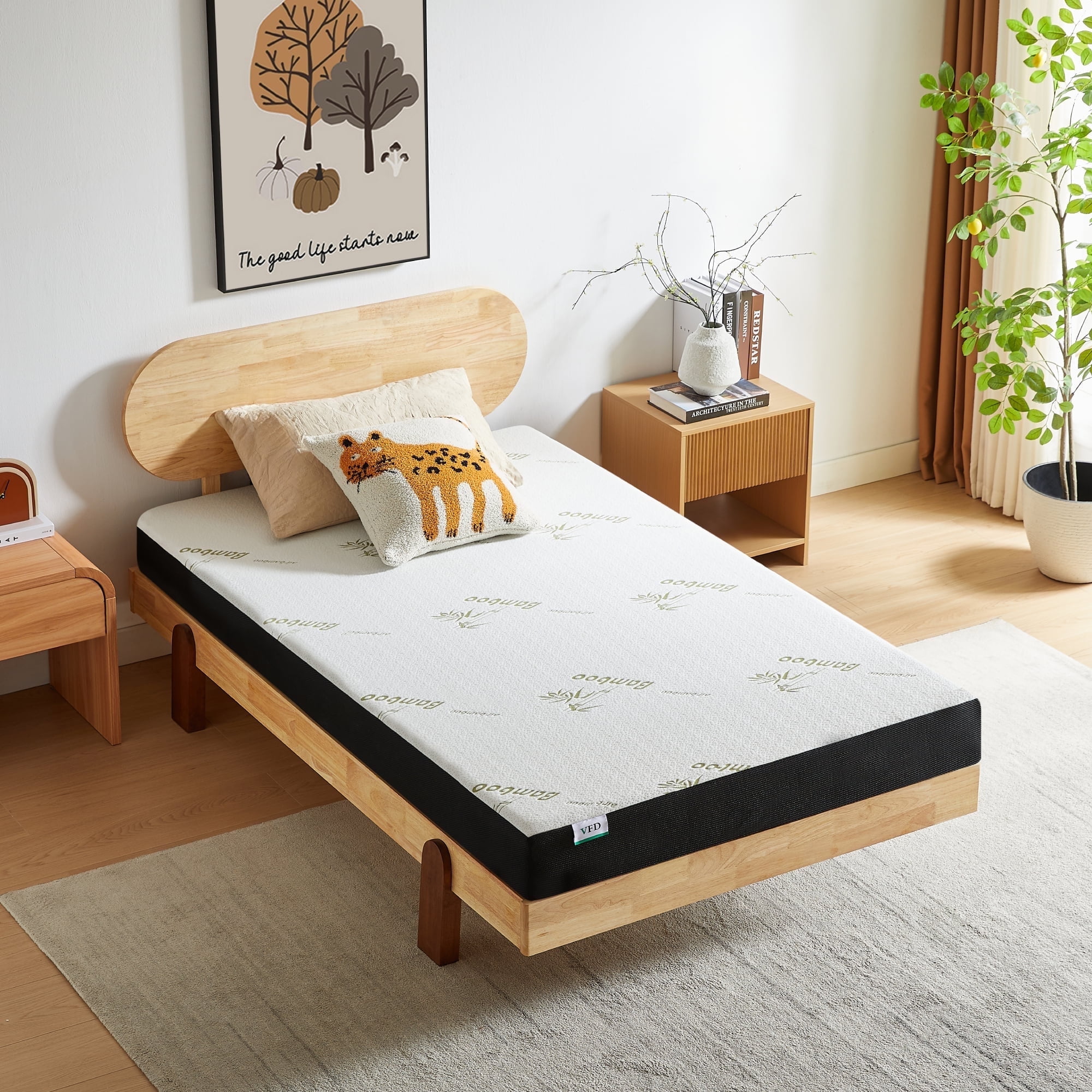 VFD 6" Gel Memory Foam Mattress, Twin