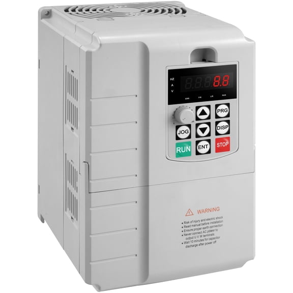 7.5KW Variable Frequency Drive VFD 34A 10HP AC Motor Speed Controller 220-240V Single to 3 Phase 0-400Hz Inverter for 3 Phase Motor Soft Start for Pumps Fans Lathes Industrial Equipment