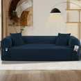thumbnail image 1 of VFD Floor Couch - 3 Seats Compression Sofa with Pillows Hybrid Sofa Pocketed Spring, 1 of 11